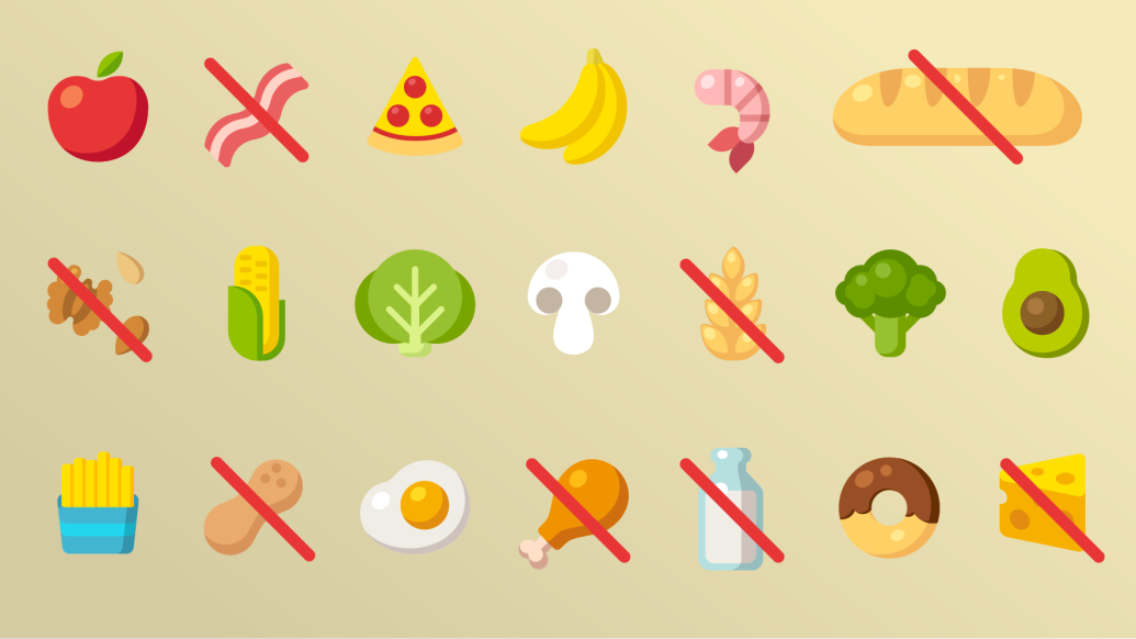 Image of different foods depicting specialty diets