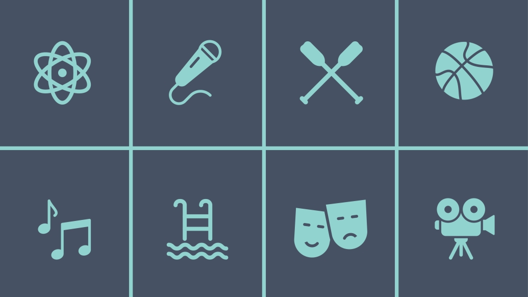 Icons of student extracurricular activities