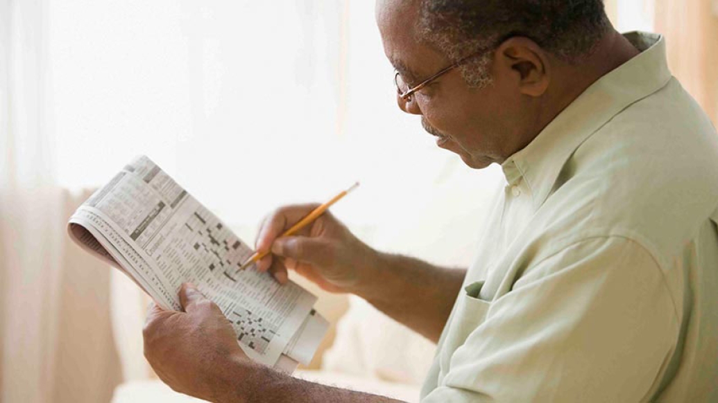 Man writing on paper