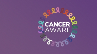 Cancer Wise surrounded by multicolor ribbons