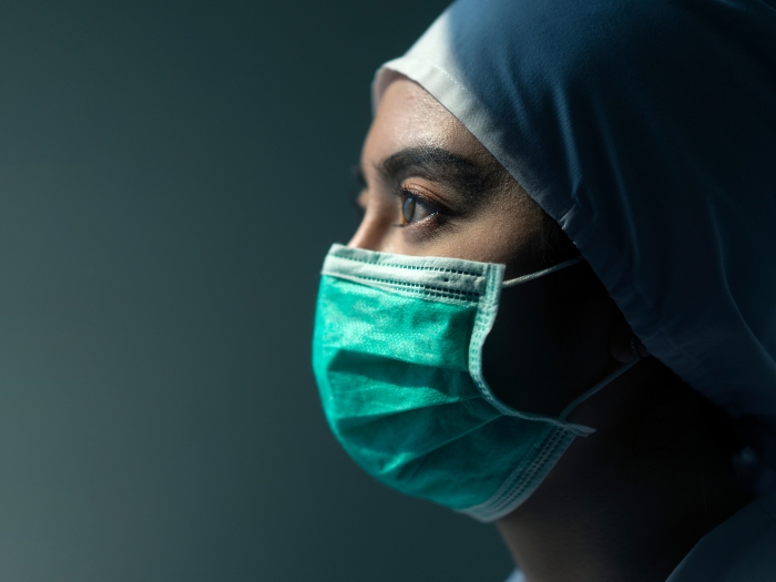 surgeon looking in distant