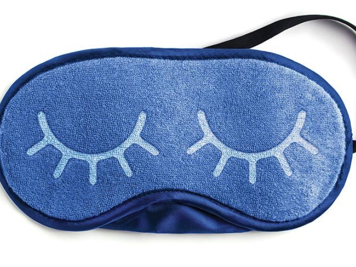 blue sleep mask eyelashes