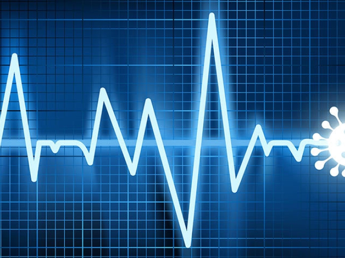 covid cell pulse line ekg
