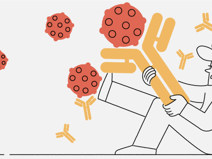 Outline of a person with COVID Allergies