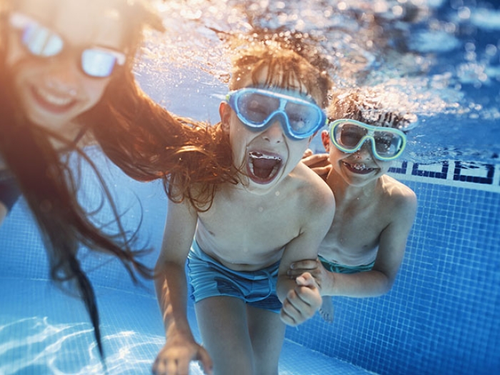 Kids in pool