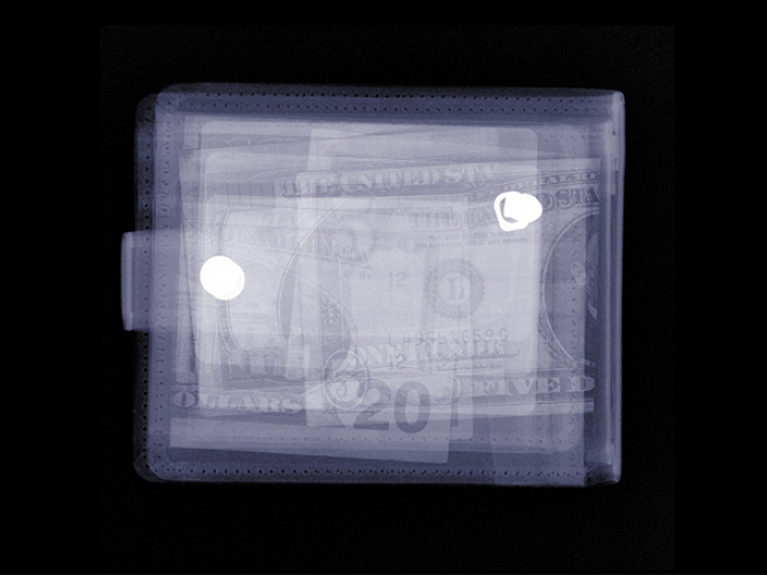 money wallet xray transparent cash
