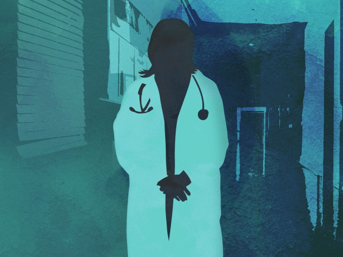 Depiction of a depressed medical school student