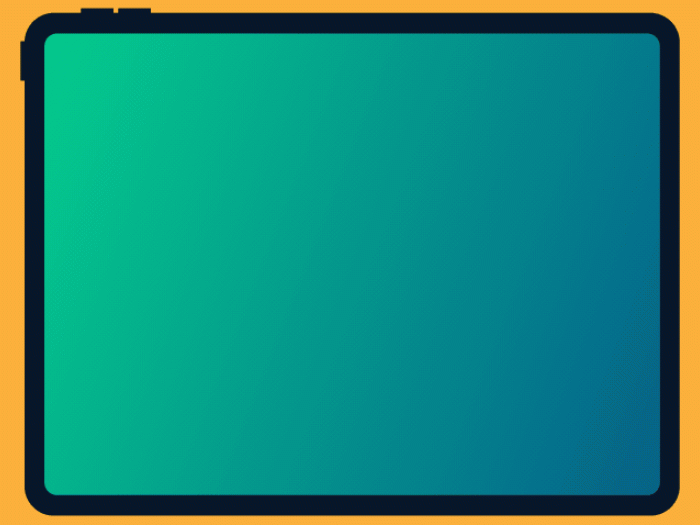 Tablet ipad app ad with popup