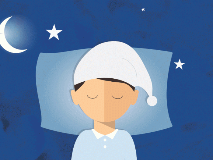 A person getting beauty sleep