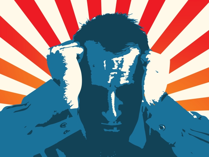 A man experiencing presidential election related stress