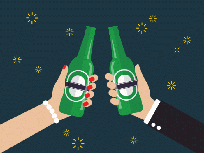 Holiday cheers with fireworks