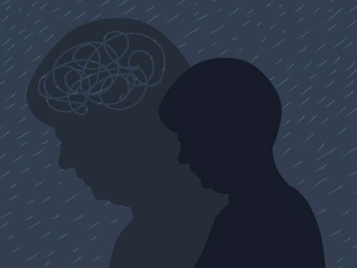 Silhouette showing anxiety &amp;amp; depression in Parkinson’s disease