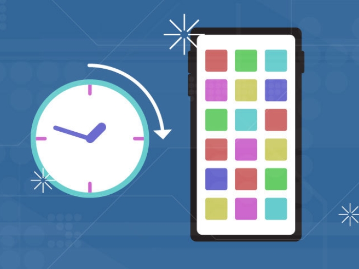 clock and cell phone