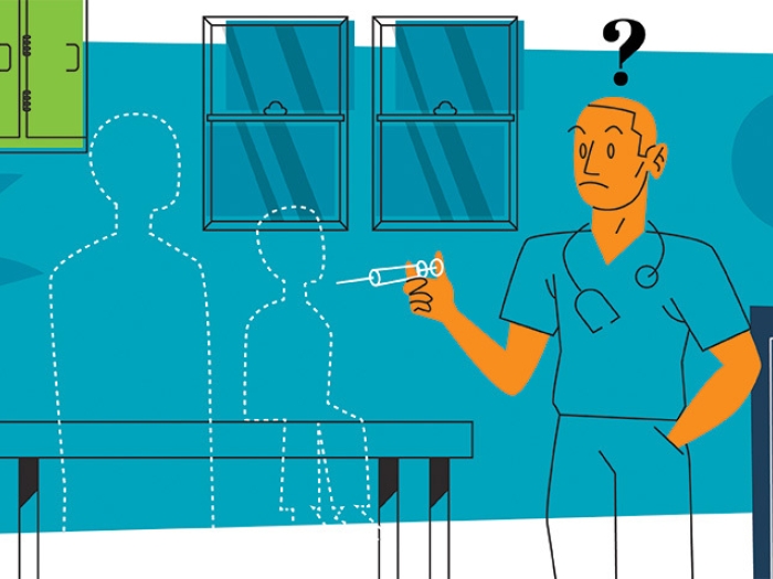 doctor shot vaccine child invisible blue orange green black