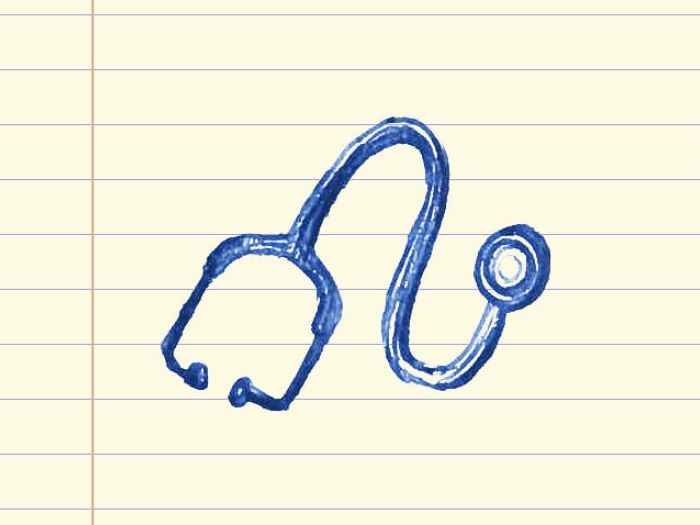 drawing of stethoscope