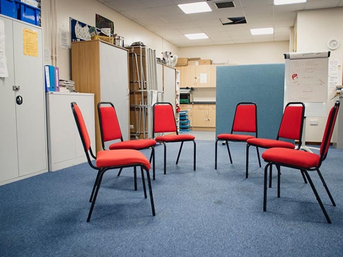 empty chairs group therapy