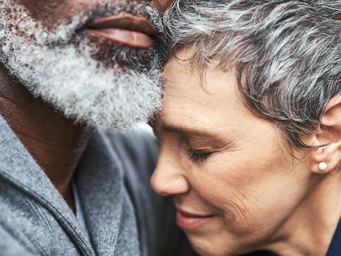 Husband and wife in sadness