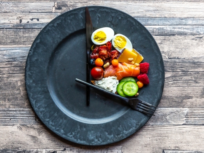 Plate with food on only one third