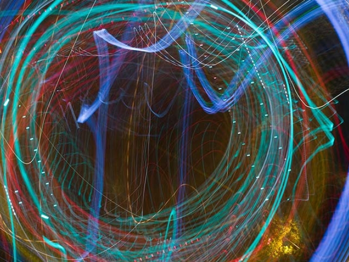 lights of different colors in a circular pattern