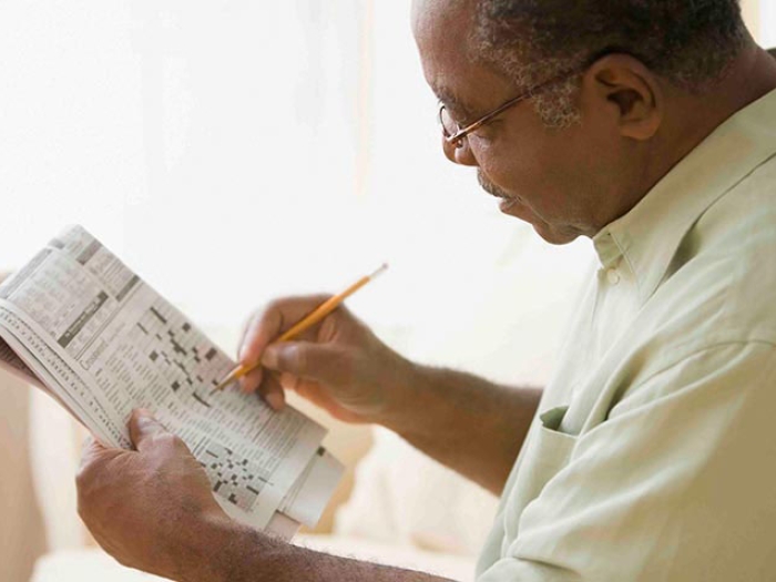 Man writing on paper