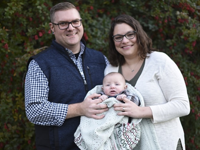 photo of Thom, Elizabeth and Caleb Elder