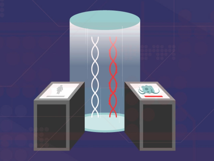 Graphic representing sequencing of brain tumors