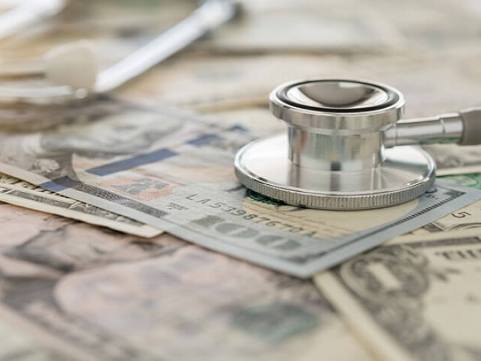 Stethoscope setting on money
